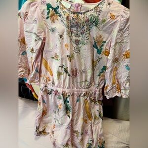 Milla by Camilla Pink Dress with Floral and Bird Design  jumpsuit  12  kids